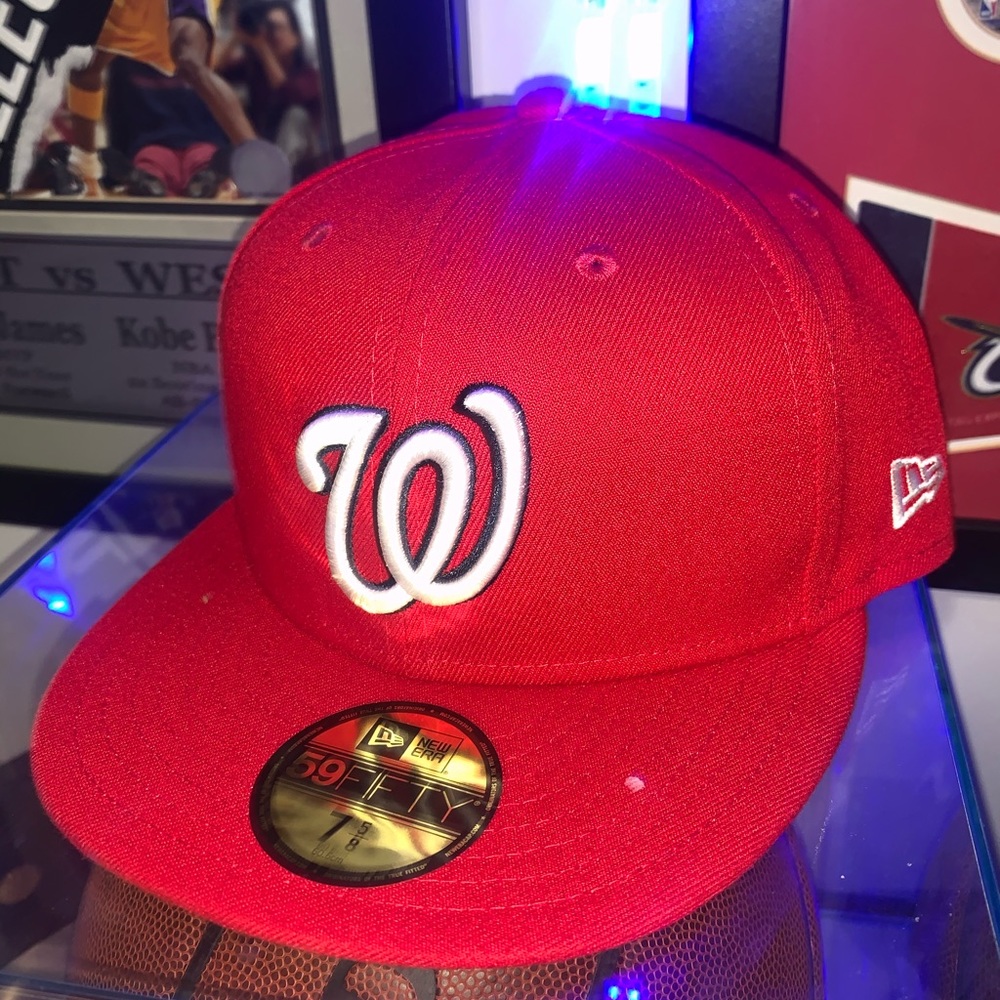 Red Washington Fitted Cap